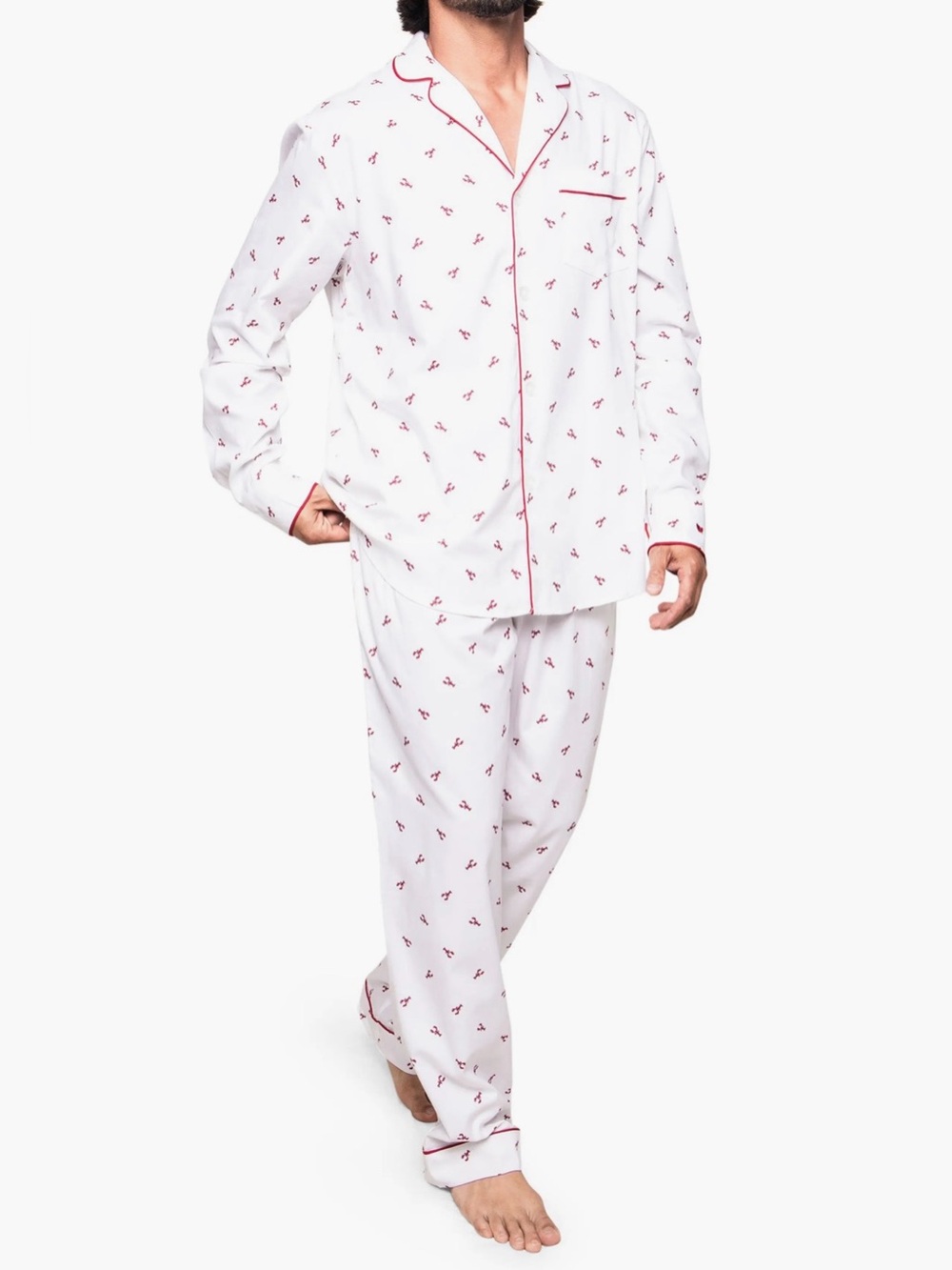 Petite Plume Men’s Brixham Lobster Cotton Pajama SET